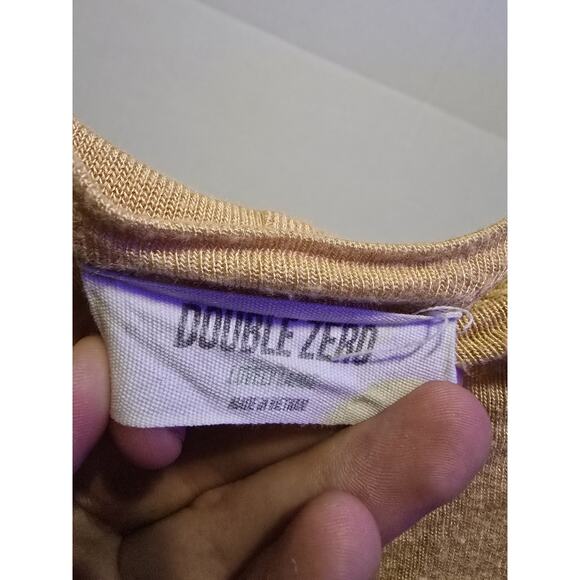 Double Zero Women's Tan Lightweight Knit Top Size L Flowy Boho Casual... - Picture 3 of 3